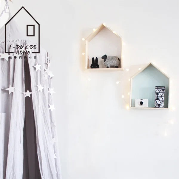 Wooden House Shape Shelf