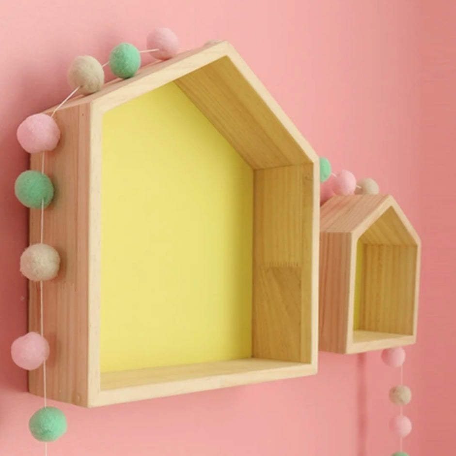 Wooden House Shape Shelf