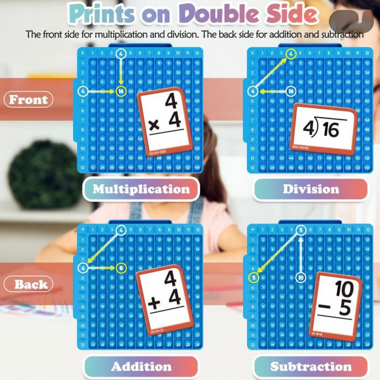 Math Magic: Flash Cards & Fidget Fun Board