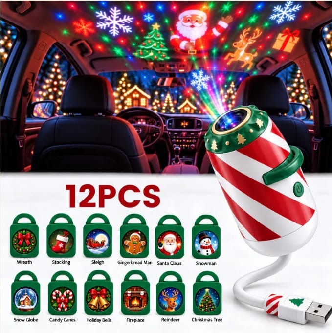 12-in-1 USB Christmas Starry Sky Projector