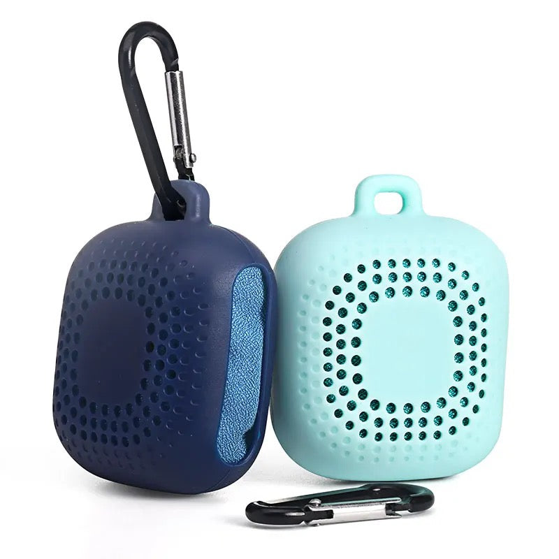 Quick Dry Microfiber Gym Towel with Small Holder