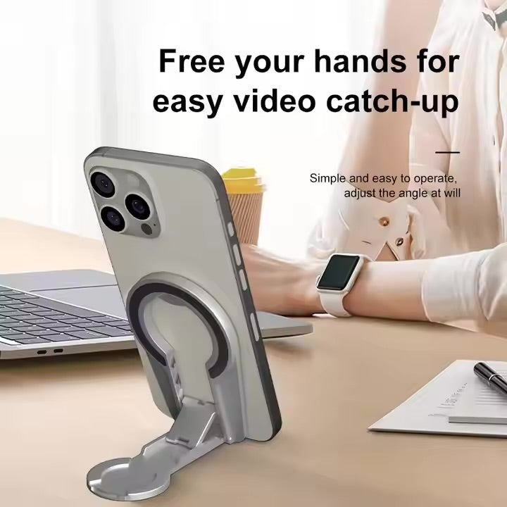 🔗 High-Quality Magnetic Metal Phone Ring Holder – 360° Rotating Foldable Kickstand