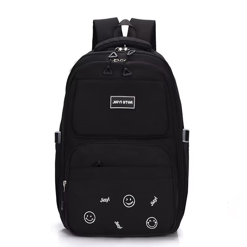 Teenagers Simple Solid Color Waterproof School Backpack – Unisex Student Bag