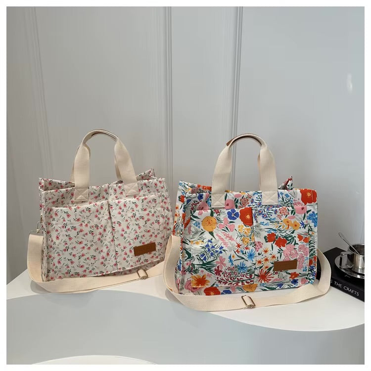 Multi-Purpose Canvas Tote Bag with Shoulder Strap