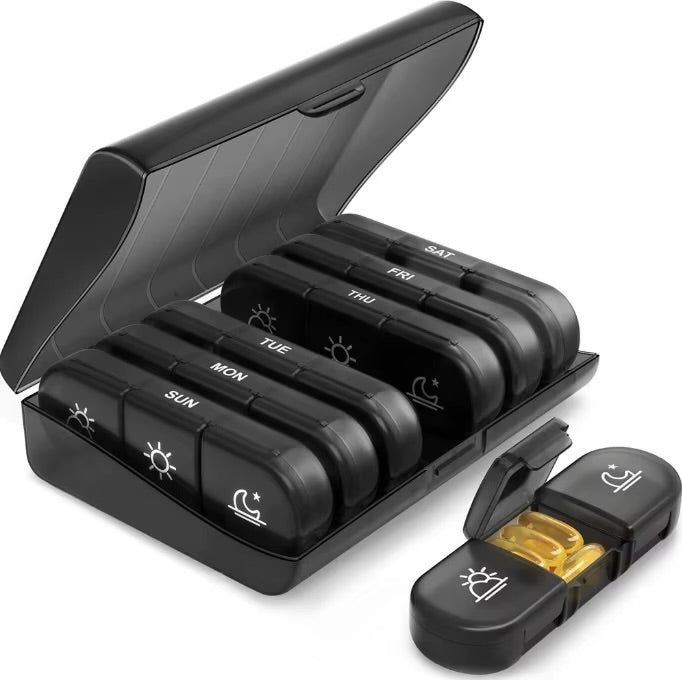 AM PM Weekly Pill Organizer