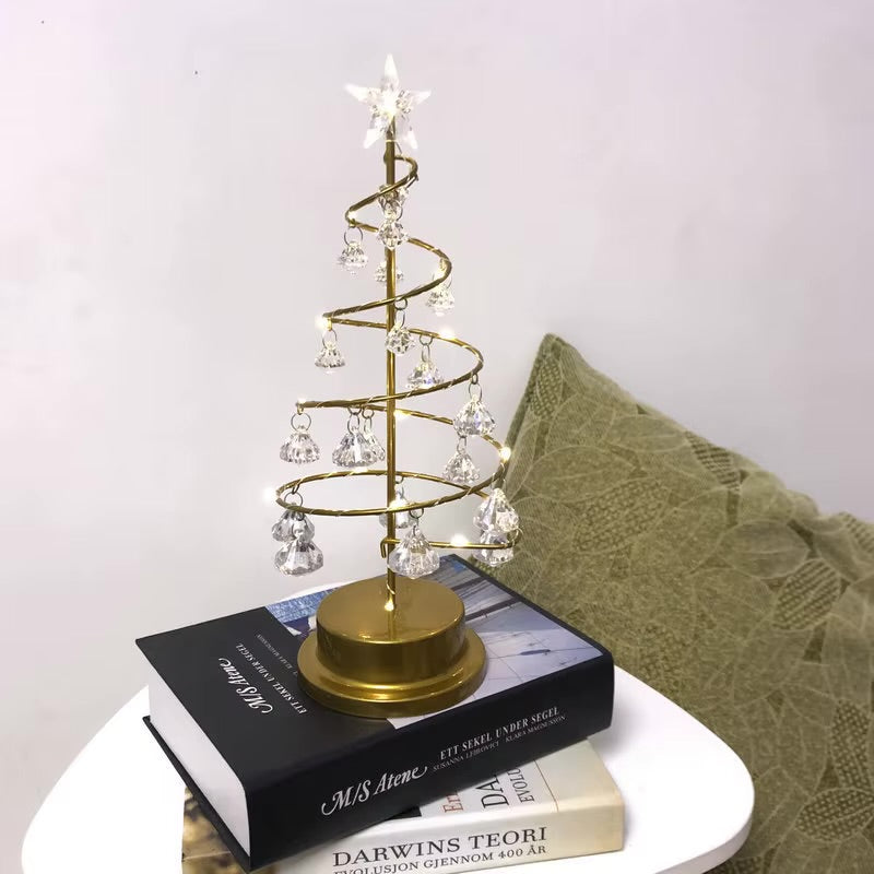 زينة طاولة لشجرة عيد الميلاد الكريستالية