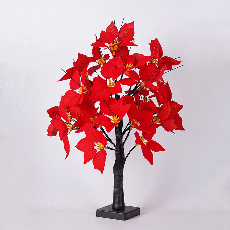 زينة شجرة البتولا المزخرفة بإضاءة LED