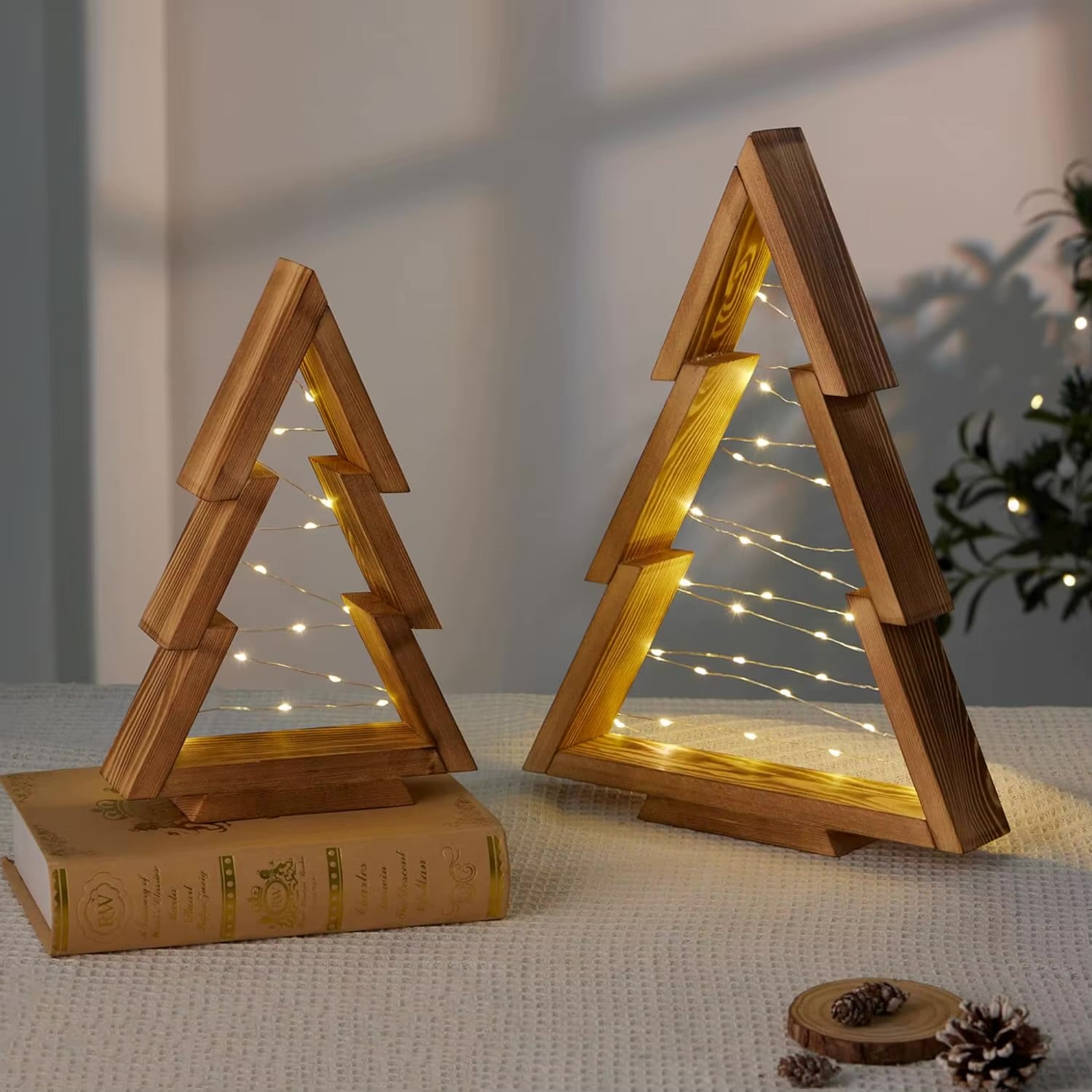 MerryGlow Trees - Wooden Lighted Christmas Trees