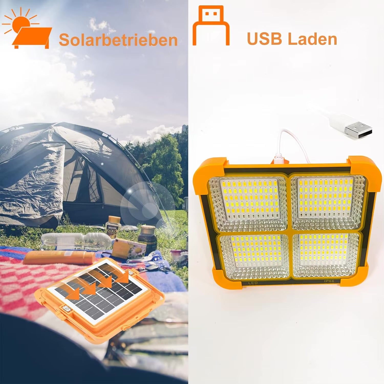 IP66 Portable Rechargeable LED Flood Light