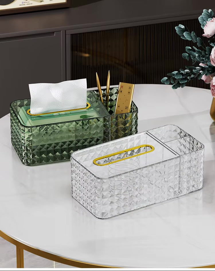 Crystal Plastic Tissue Storage Box
