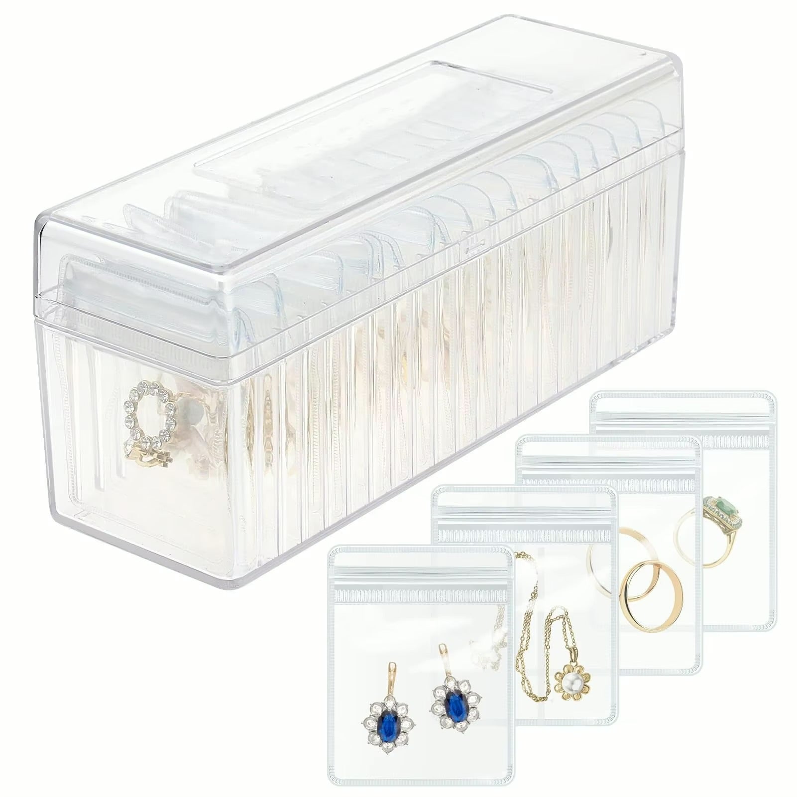 Travel Acrylic Jewelry Box Organizer Case
