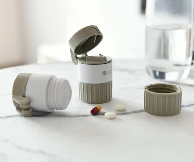 4‑in‑1 Manual Pill Grinder & Storage Box