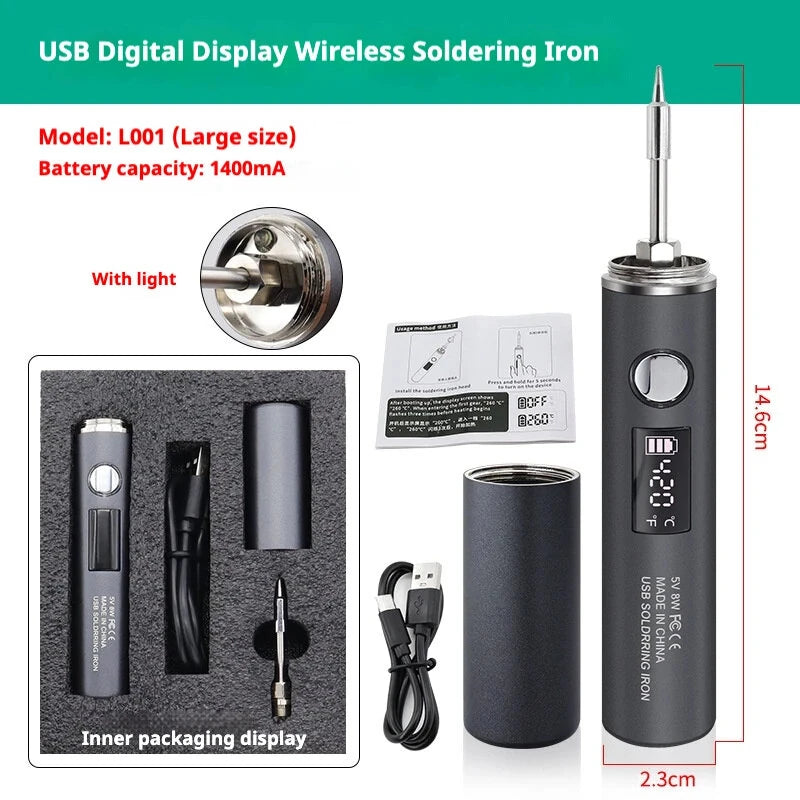 USB Portable Digital Display Soldering Iron