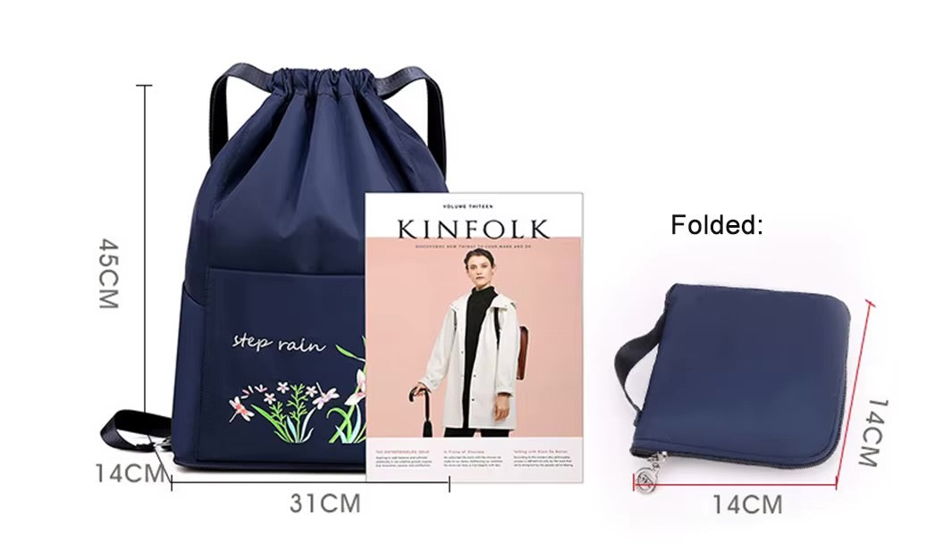 Waterproof Embroidered Travel Backpack for Women