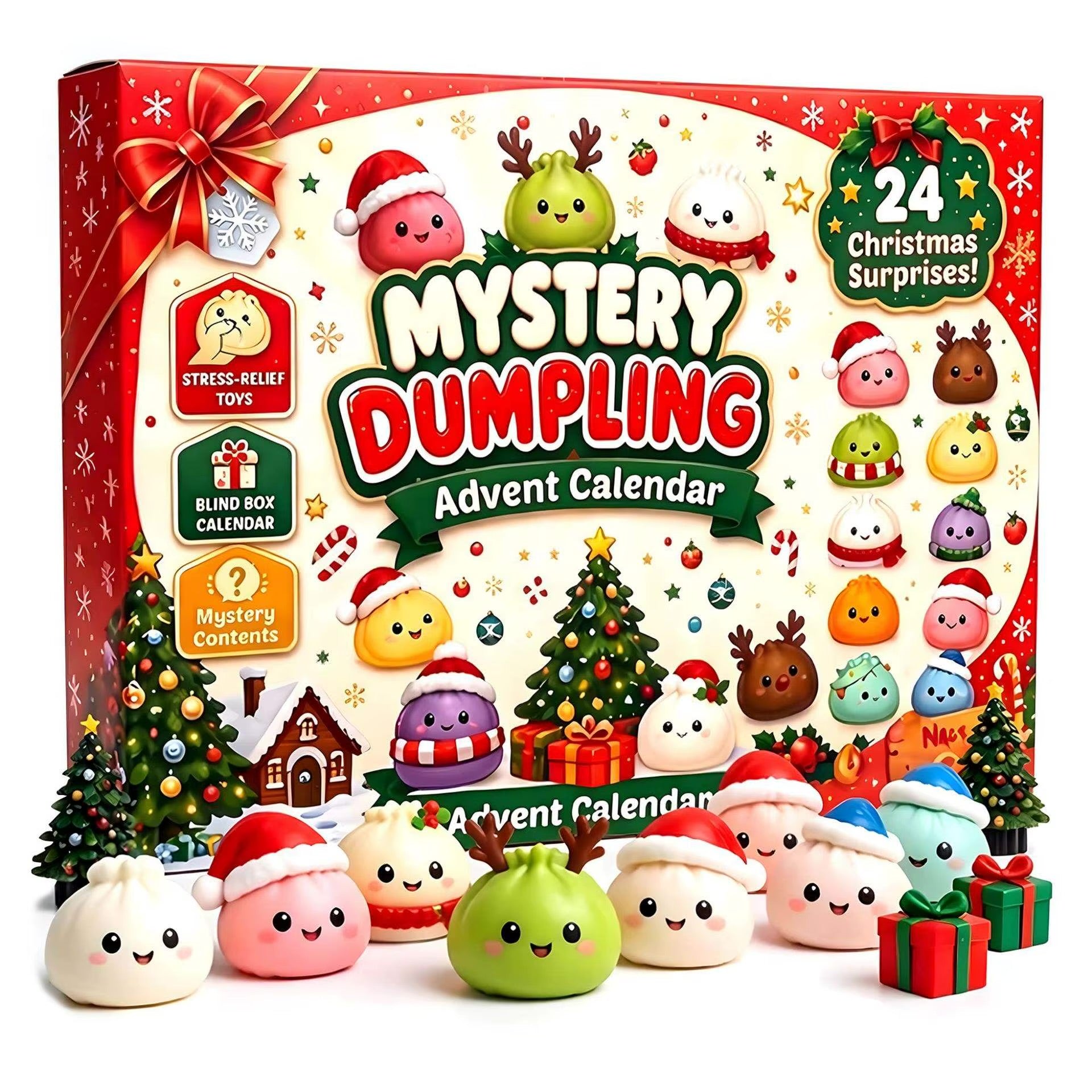 24-Day Christmas Dumpling Squishy Advent Calendar