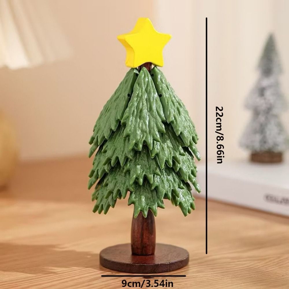 Christmas Tree Wooden Trivet & Coaster Set