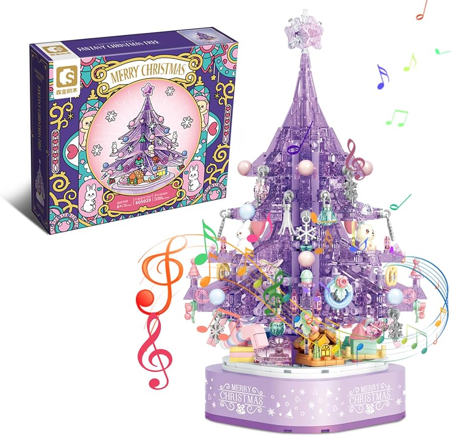 DIY Crystal Christmas Tree Music Box Building Set