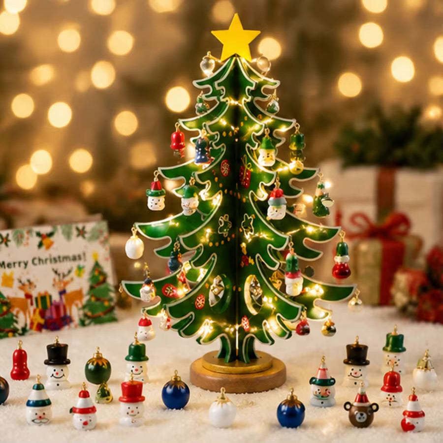 DIY Wooden Christmas Tree Advent Calendar