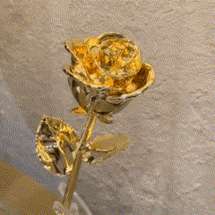 Colorful Crystal Rose - Gold