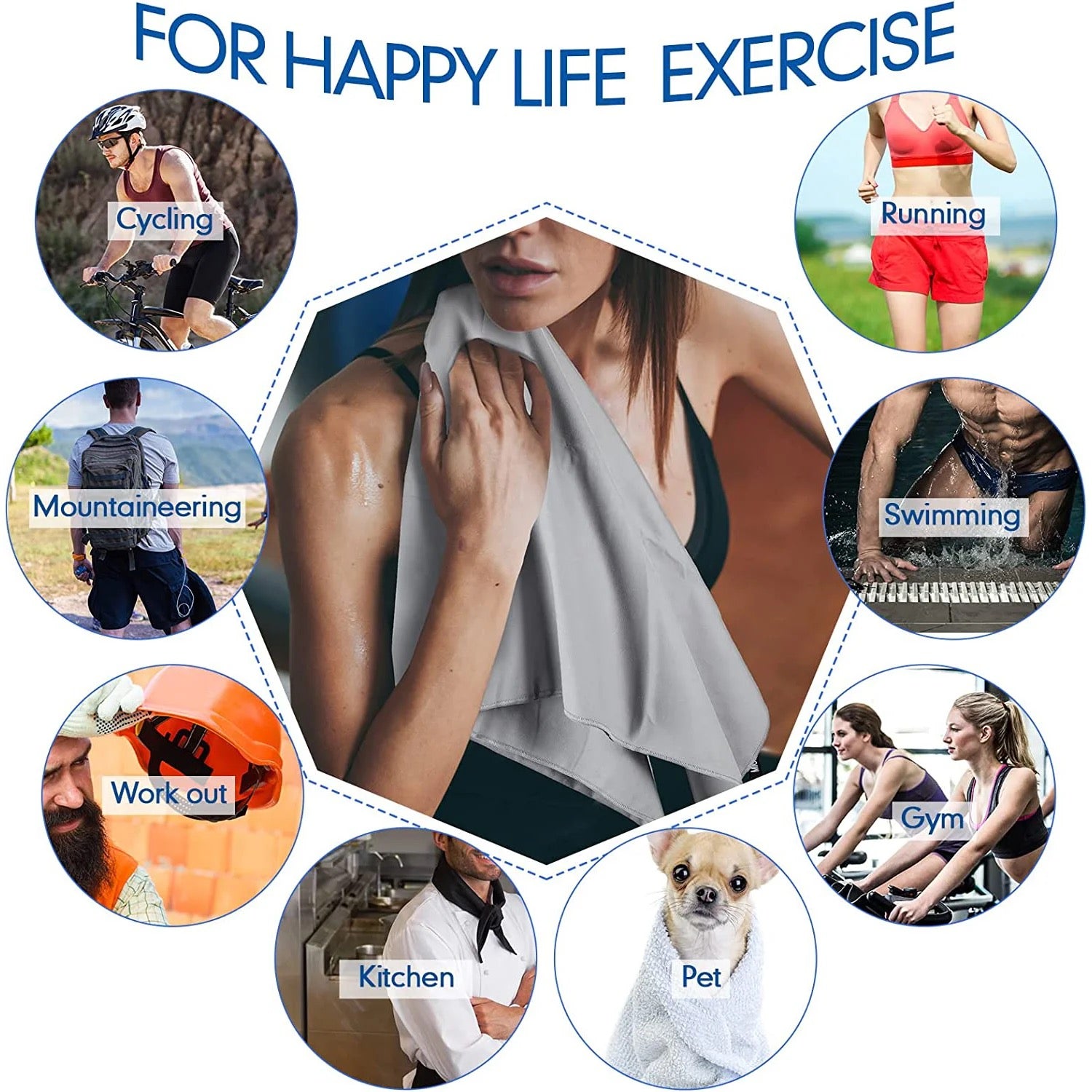 Double-faced Microfiber Sports Towel