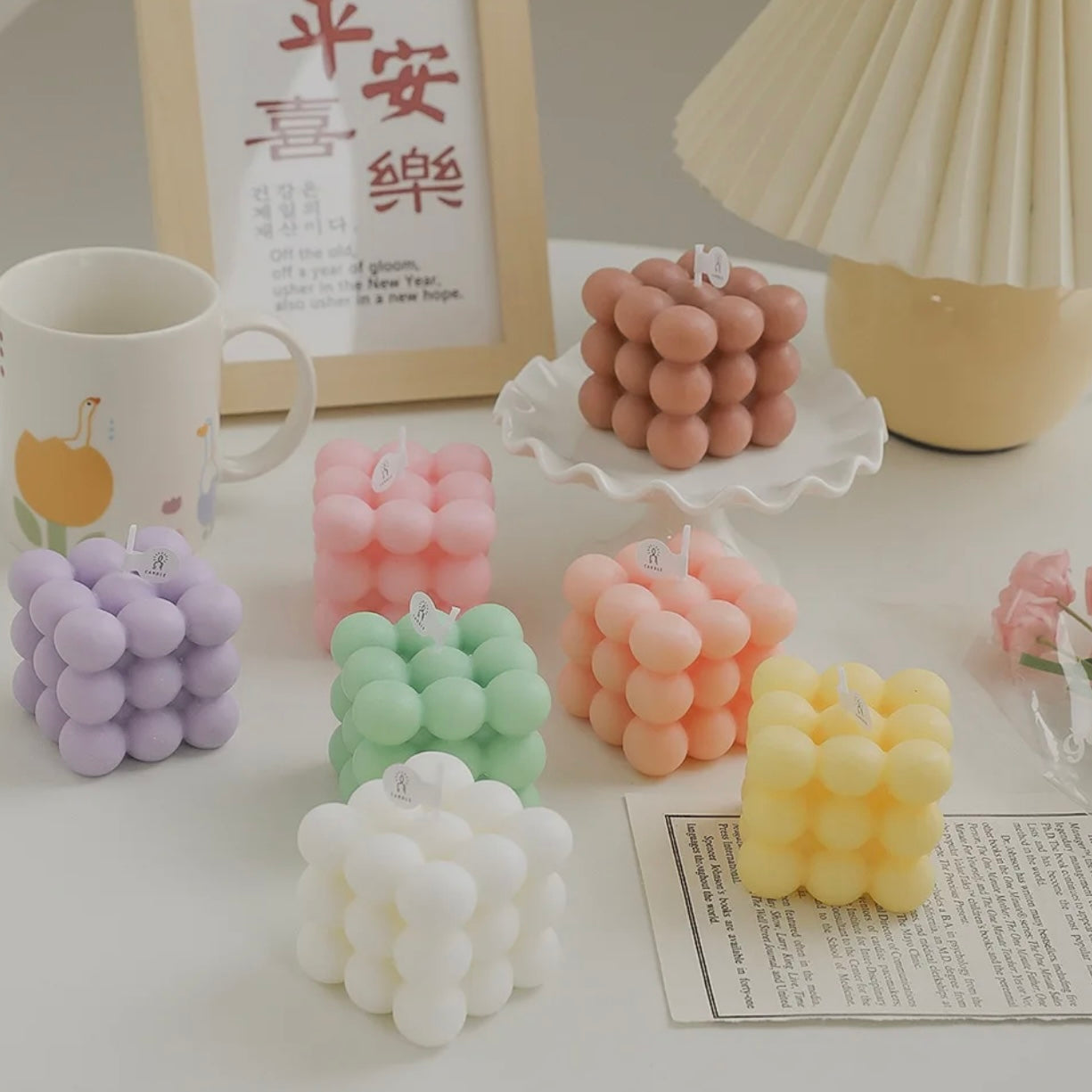 شموع مصنوعة من شمع فول الصويا