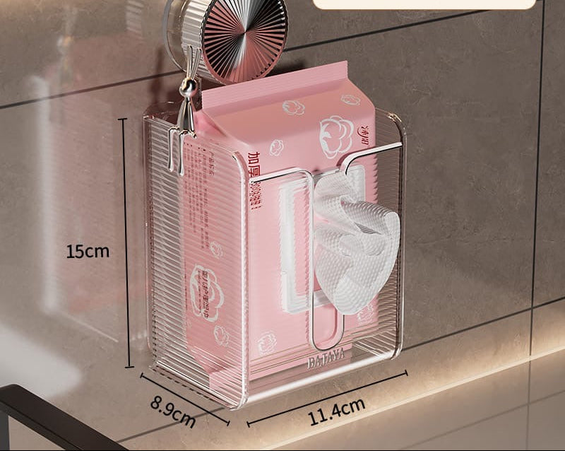Transparent Wall-Mounted Tissue Holder