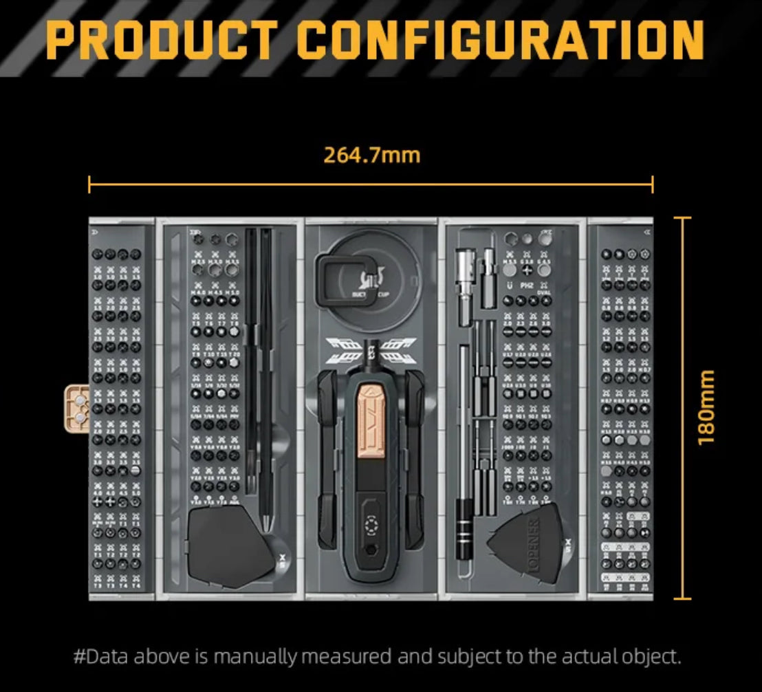 180 Pcs Screwdriver kit