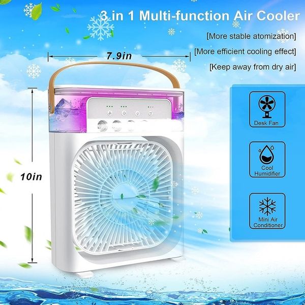 3-in-1 LED Air Humidifier Fan