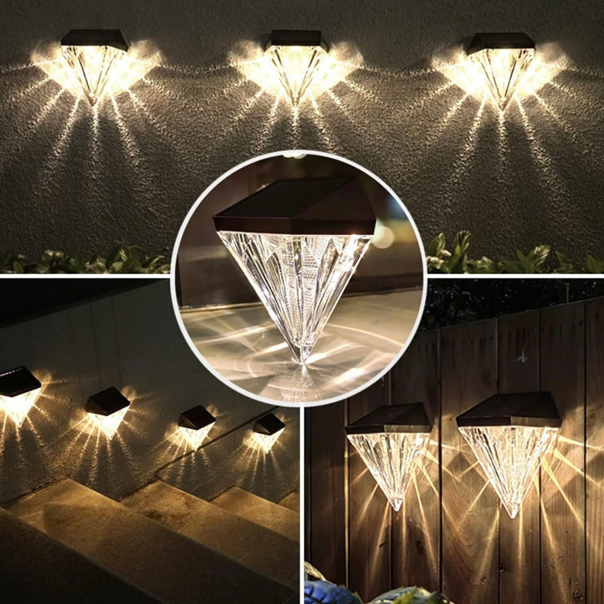 Solar Diamond Wall Light