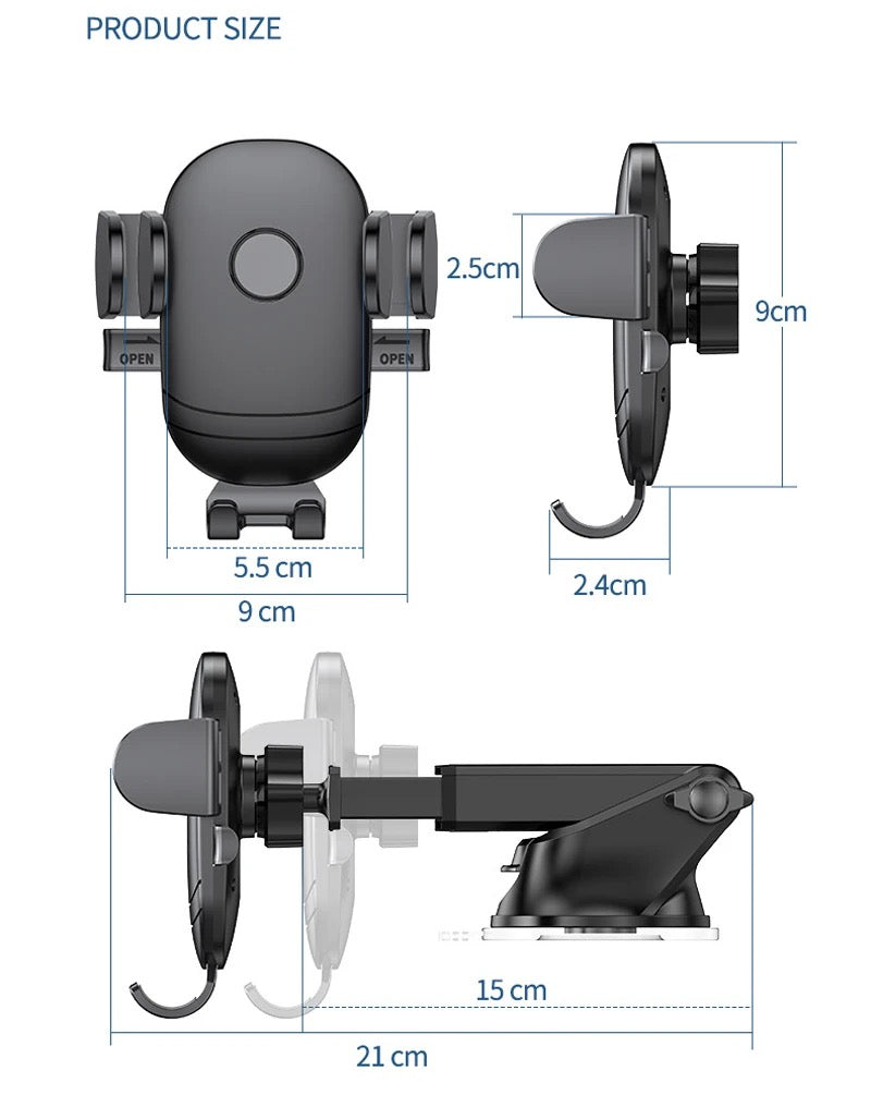 حامل هاتف للسيارة قابل للتعديل مصنوع من البلاستيك