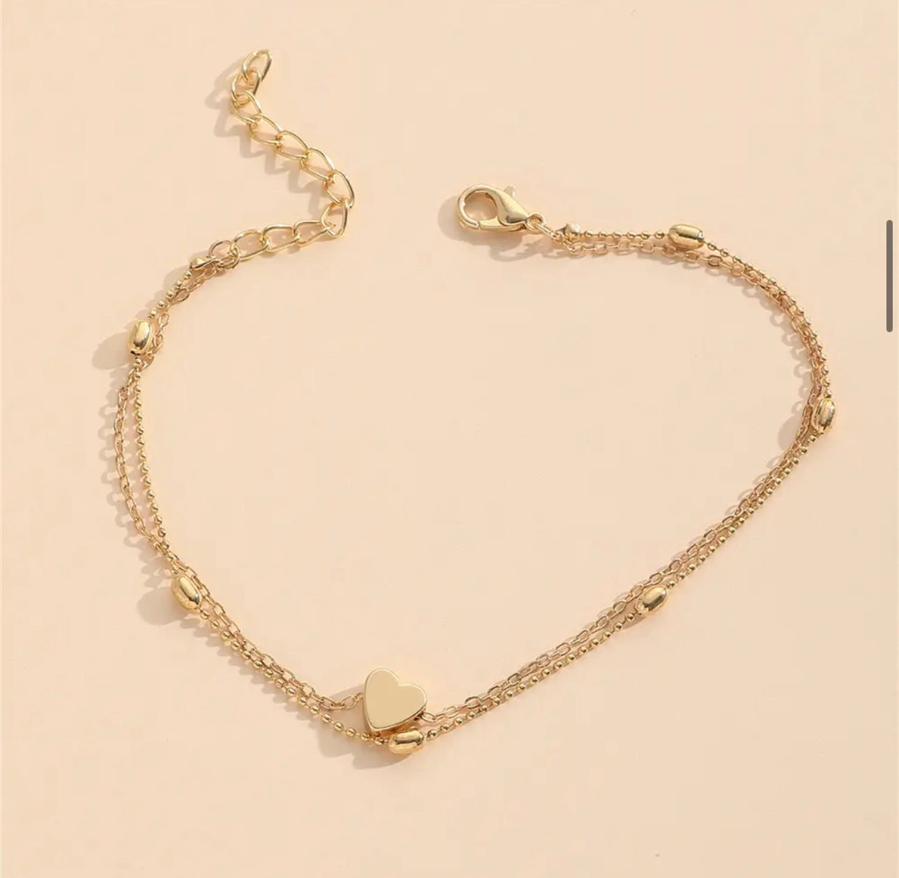 Heart Double Foot Anklet