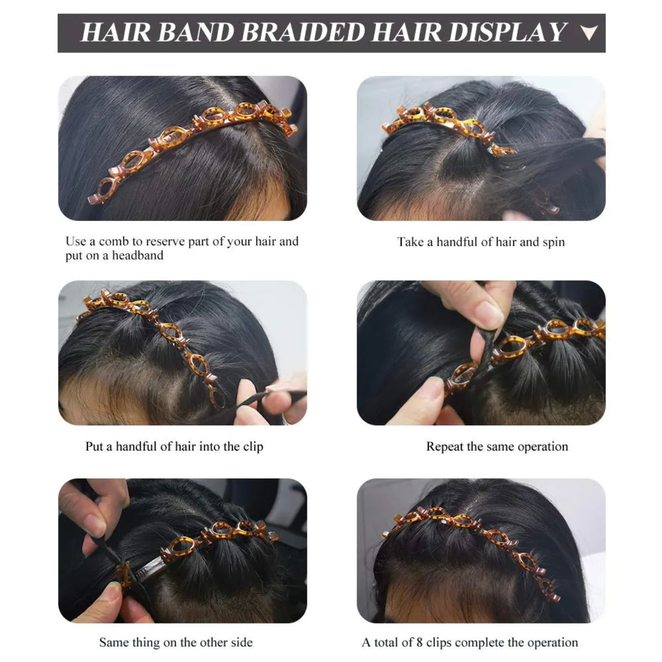 Double Layer Bangs Headband