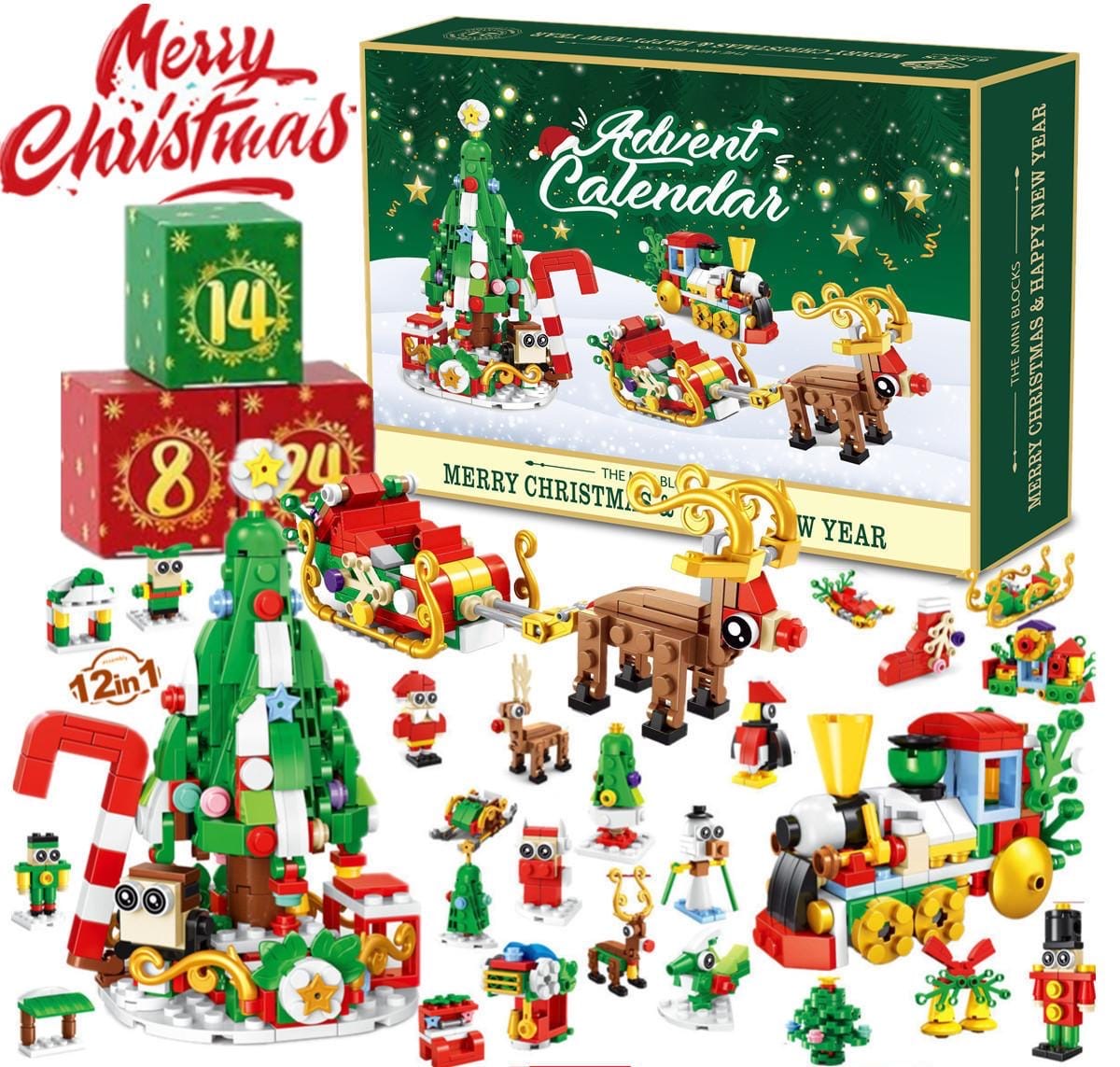 24-Day Christmas Building Block Advent Calendar