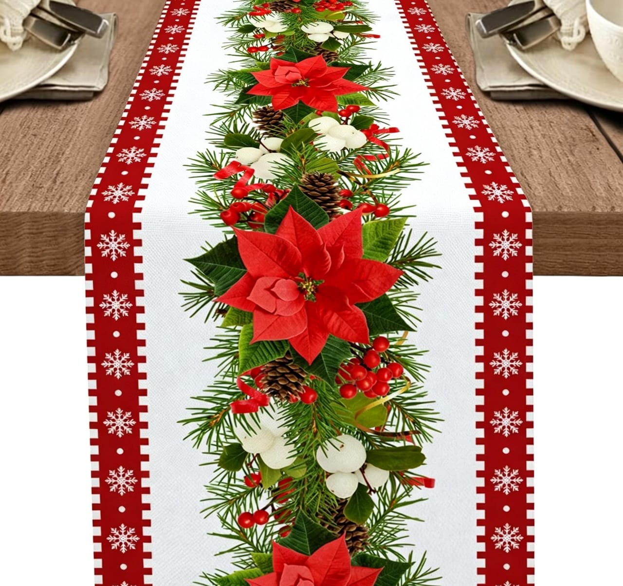 Festive Christmas Table Runner