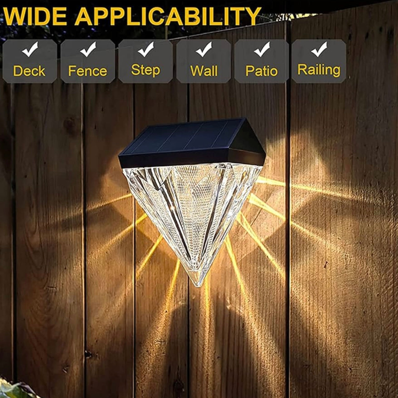 Solar Diamond Wall Light