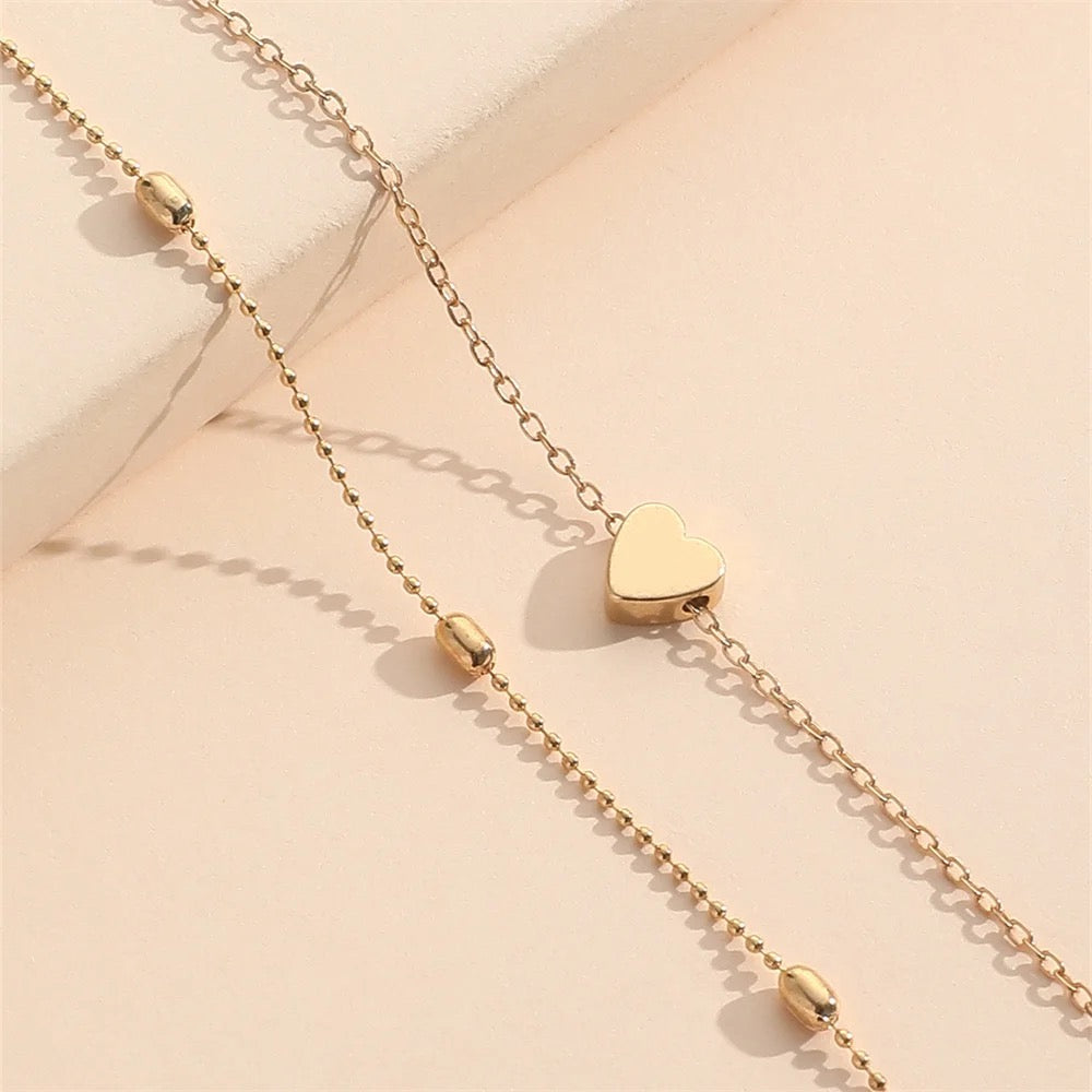 Heart Double Foot Anklet