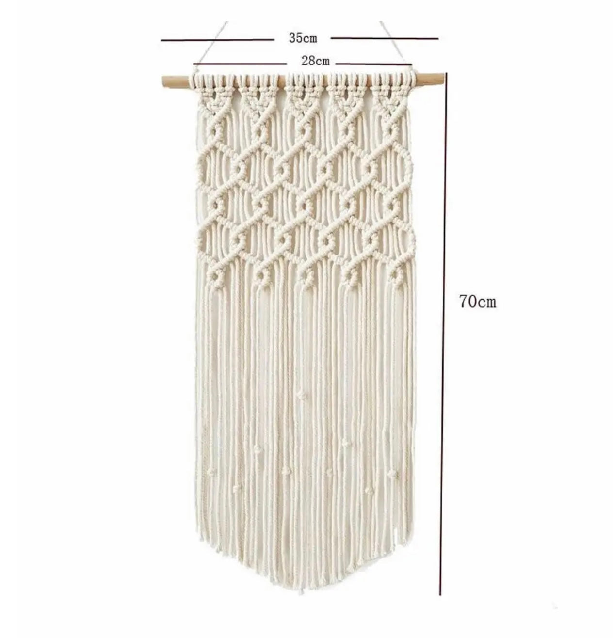 نسيج جداري معلق بتقنية المكرمية 