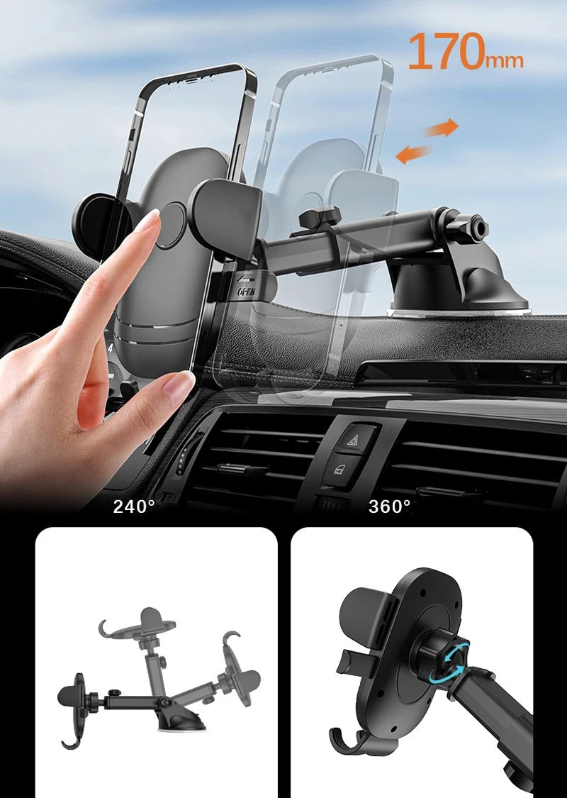 حامل هاتف للسيارة قابل للتعديل مصنوع من البلاستيك