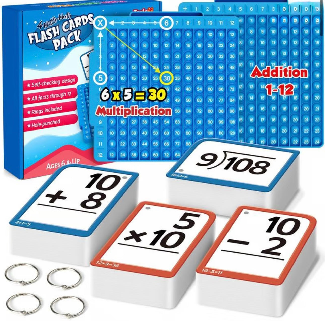 سحر الرياضيات: بطاقات تعليمية ولوحة مرحة لتخفيف التوتر