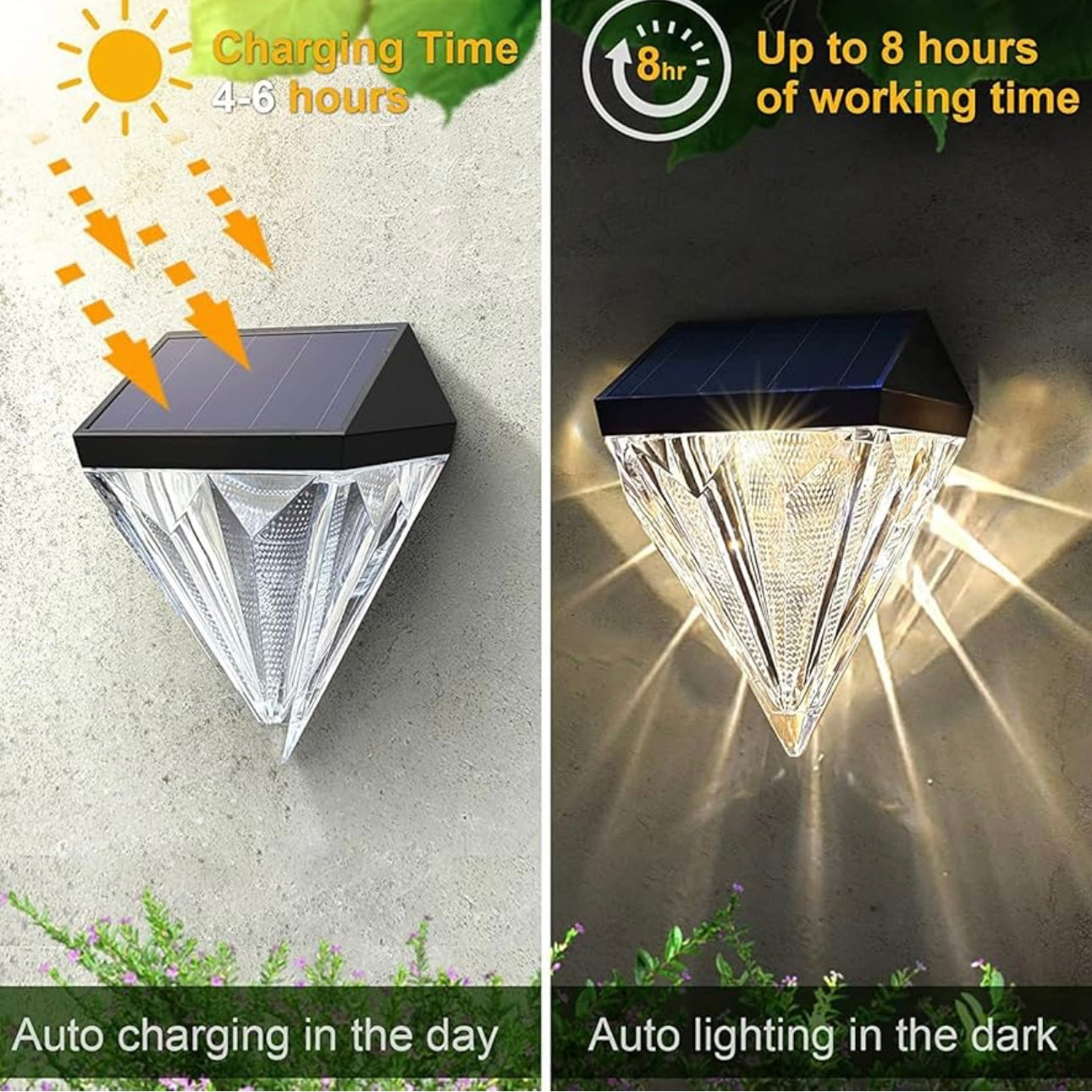 Solar Diamond Wall Light