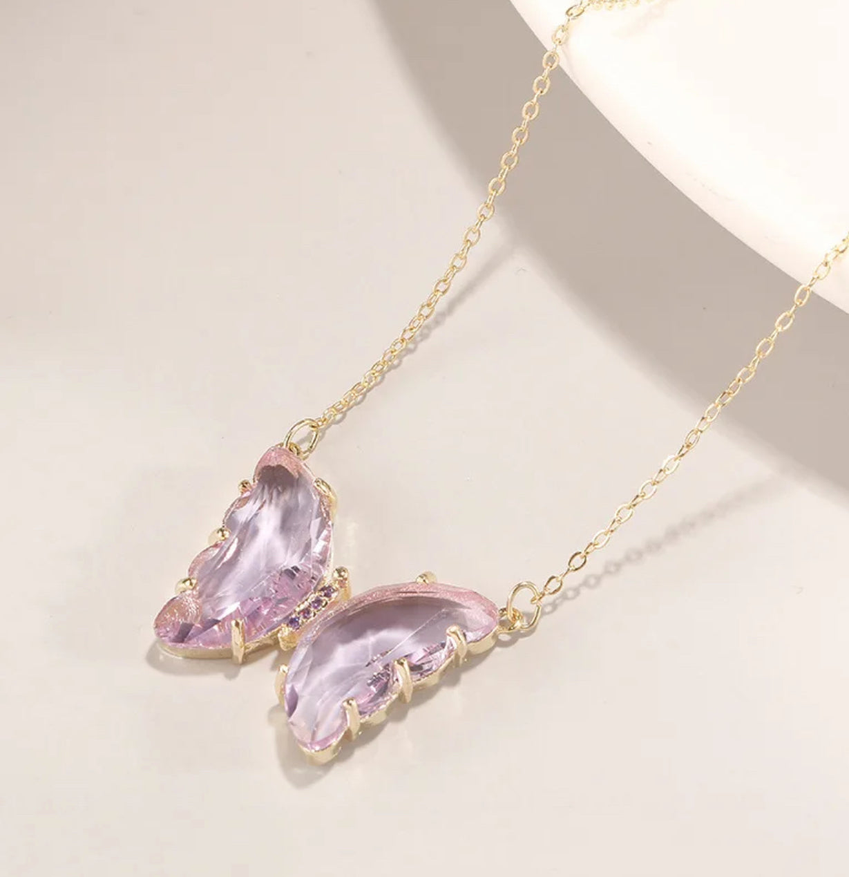 Crystaled Butterfly Necklace