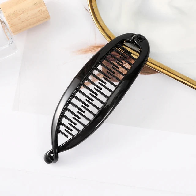 Vintage Banana Hair Clip – Classic Tortoiseshell Brown