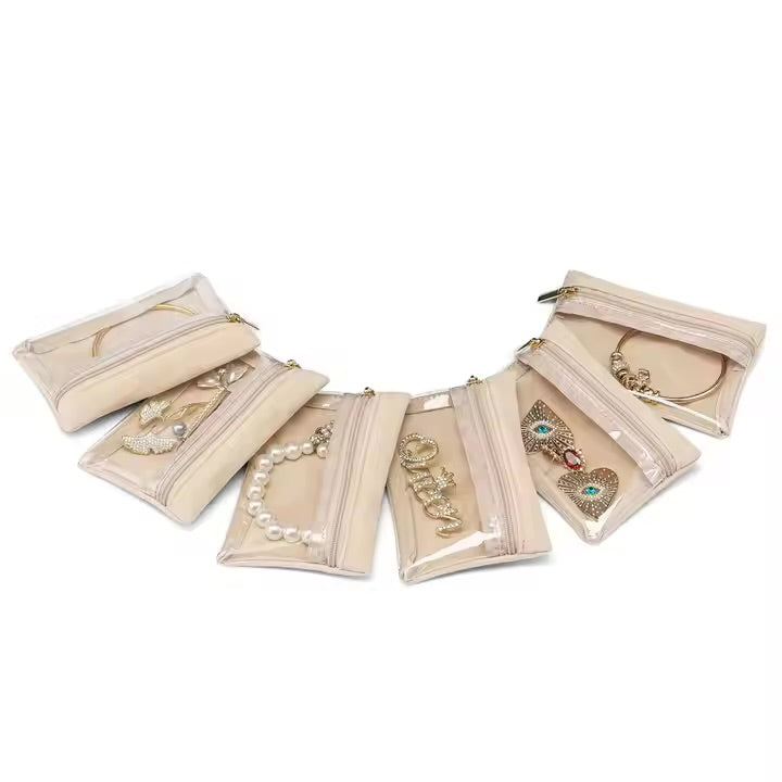 حقيبة تنظيم مجوهرات السفر - قابلة للطي وصغيرة الحجم 