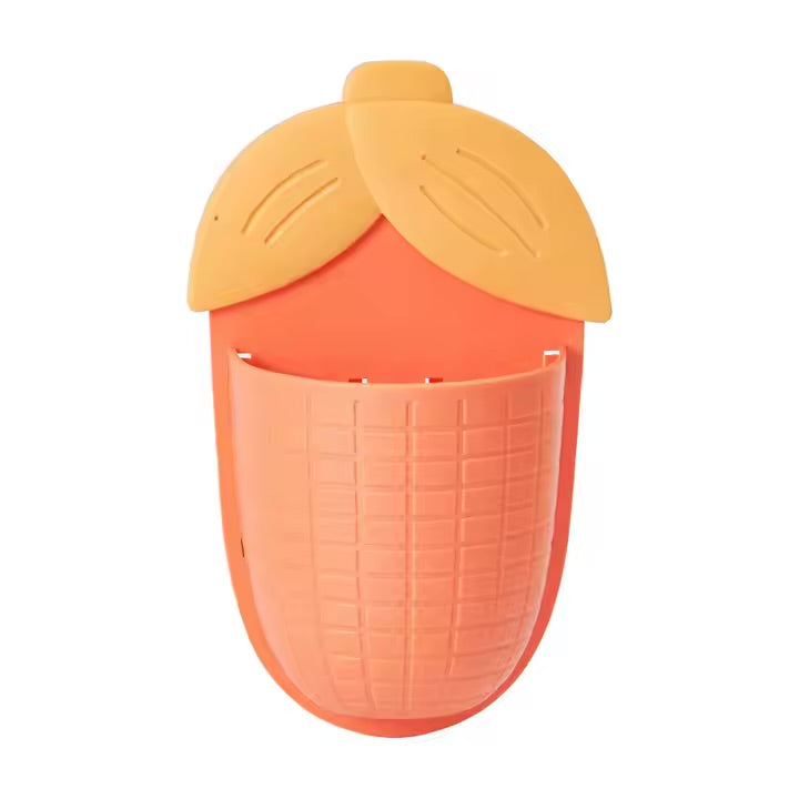 Corn Shaped Adhesive Wall Rack Cup Punch Free Storage