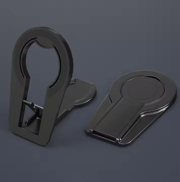 🔗 High-Quality Magnetic Metal Phone Ring Holder – 360° Rotating Foldable Kickstand