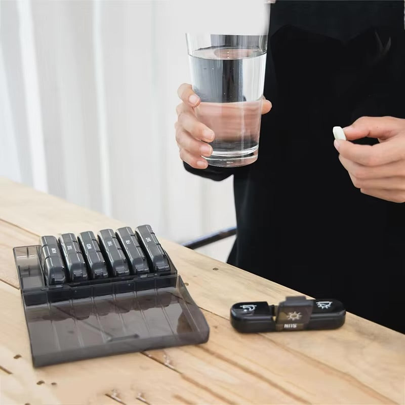 AM PM Weekly Pill Organizer