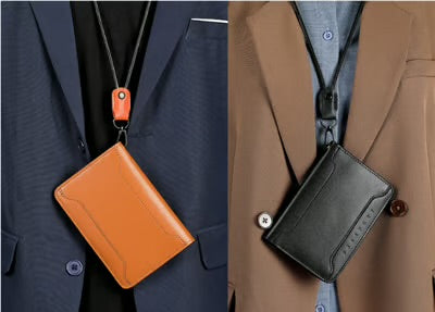 محفظة متعددة الوظائف من جلد البقر، حقيبة جواز سفر، حامل تذاكر سفر، حامل جواز سفر