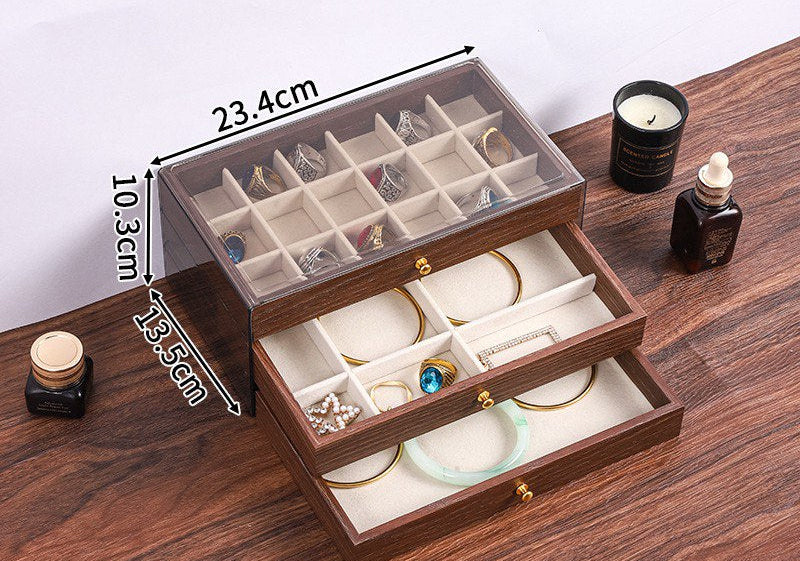 صندوق تخزين مجوهرات للقلائد والأقراط