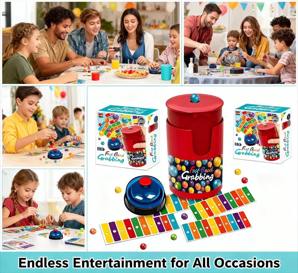 💥Fast Bead Grabbing Match Color Bingo Game🌈