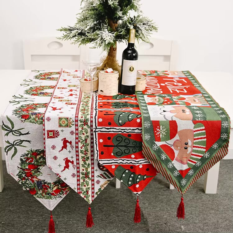 Christmas Dining Table Runner Woven